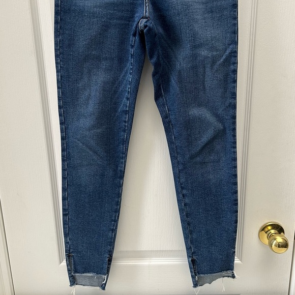Topshop Jamie Skinny Jeans High Rise Ankle Cropped Step Hem Blue Size 26 - Picture 8 of 16